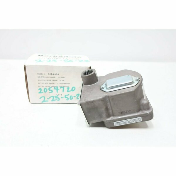 Barksdale 0.03-3PSI 125/250/480V-AC PRESSURE SWITCH D2T-A3SS